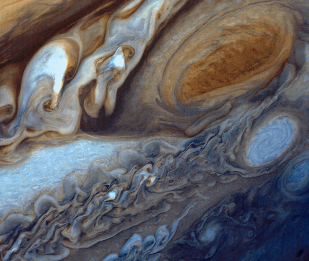 写真：木星表面の大赤斑