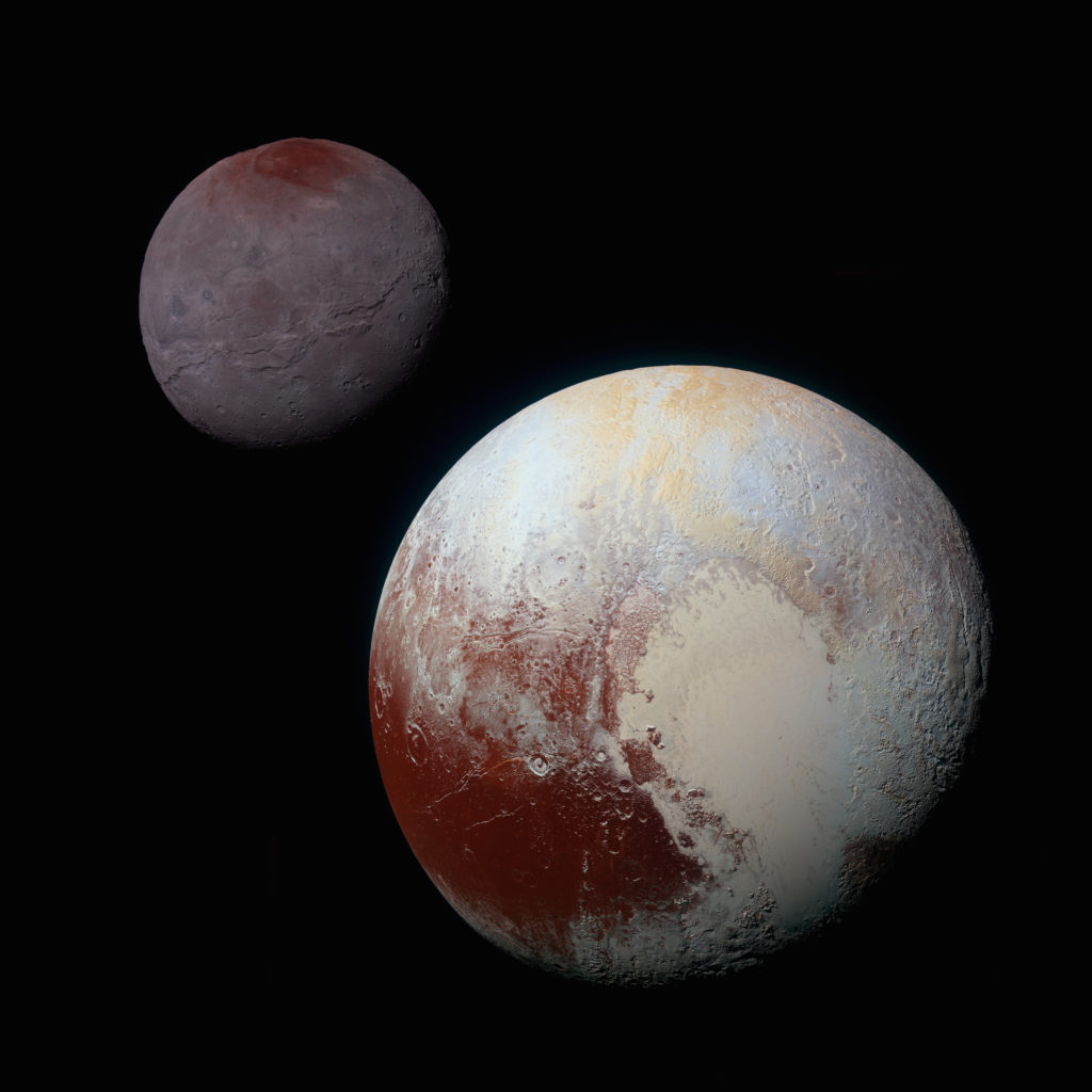写真：冥王星とカロン
