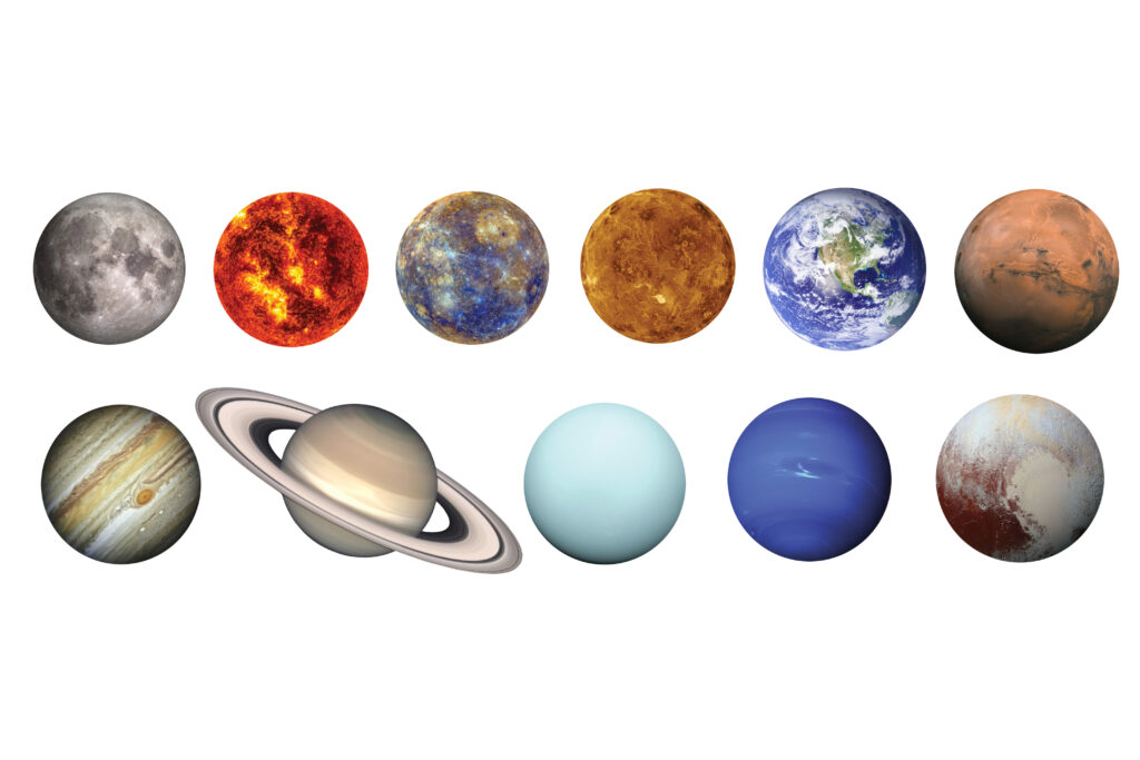 イメージ：太陽系の天体たち